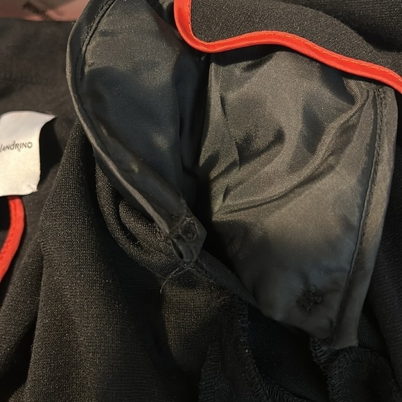 Catherine Malandrino Black One Button Soft Blazer Pockets Light Shoulder Pads M - Picture 5 of 6